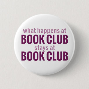 Wat er gebeurt in de boekenclubs in de boekenclub ronde button 5,7 cm