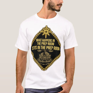 WAT ER GEBEURT IN DE PREPARATIERUIMTE — Grappig T- T-shirt