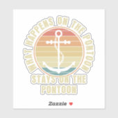 Wat er gebeurt op de minnaar van de ponton Funny Sticker (Vel)