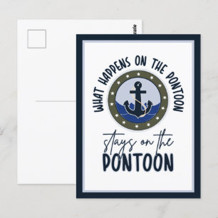 Wat er gebeurt op de ponton blijft op de ponton briefkaart