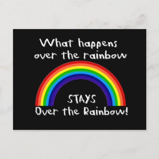 Wat er gebeurt over de regenboog... briefkaart