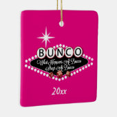 Wat er in Bunco gebeurt Keramisch Ornament (Rechts)