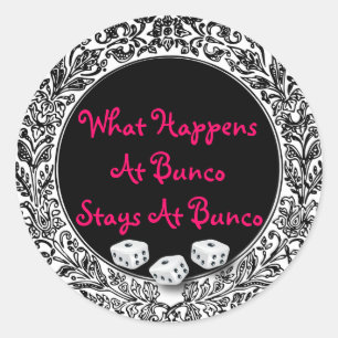 wat er in Bunco-stadions in Bunco gebeurt Ronde Sticker