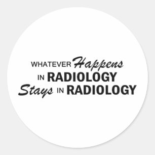 Wat er ook gebeurt - Radiologie Ronde Sticker