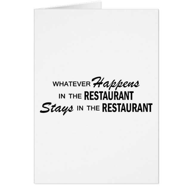 Wat er ook gebeurt - restaurant (Voorkant)