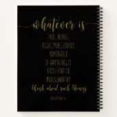 Wat er ook is waar, Noble rechts, Filippijnen 4:8 Notitieboek (Achterkant)