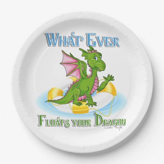 Wat er ook op drijft... papieren bordje (Voorkant)