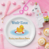 Wat er ook op drijft. papieren bordje (Feest)