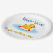 Wat er ook op drijft. papieren bordje (Gekanteld)