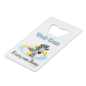 Wat er ook op drijft Uw Zebra 3 Kredietkaart Flessenopener (Voorkant Gekanteld)