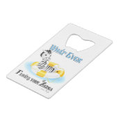 Wat er ook op drijft Uw Zebra 4 Kredietkaart Flessenopener (Achterkant Gekanteld)