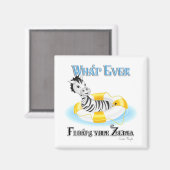 Wat er ook op drijft Uw Zebra 4 Magneet (Voorkant / Achterkant)