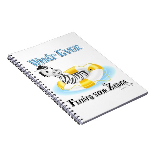 Wat er ook op drijft Uw Zebra 4 Notitieboek (Rechterzijde)