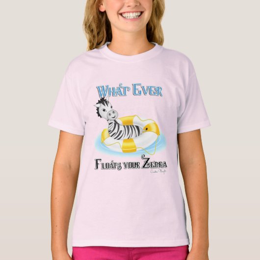 Wat er ook op drijft Uw Zebra 4 T-shirt (Voorkant)