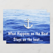 Wat er op de boot gebeurt - Grappig boeien Kaart (Voorkant / Achterkant)