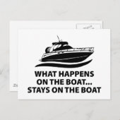 Wat er op de boot gebeurt ... Staven aan boord Briefkaart (Voorkant / Achterkant)