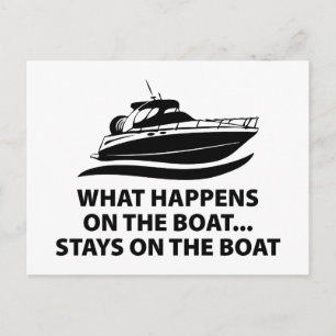 Wat er op de boot gebeurt ... Staven aan boord Briefkaart