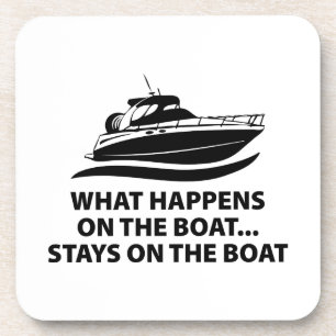 Wat er op de boot gebeurt ... Staven aan boord Onderzetter