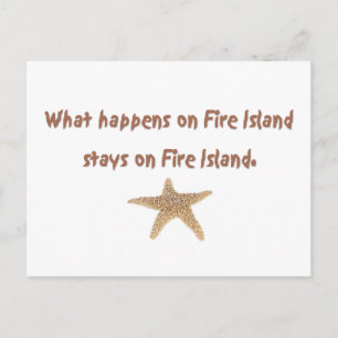 Wat er op Fire Island gebeurt Briefkaart