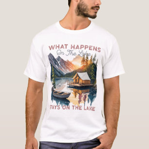 Wat er op het meer gebeurt, blijft op het meer t-shirt