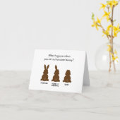 Wat gebeurt er als je een chocolade konijntje eet? kaart (Gele Bloem)