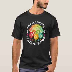Wat gebeurt er bij bingo-stadions bij bingo-Humor- T-shirt