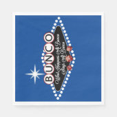 Wat gebeurt er bij Bunco Funny Blue Servet (Voorkant)