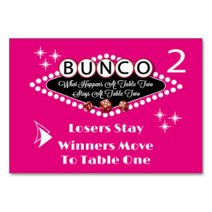 Wat gebeurt er bij Bunco Table Kaart #2