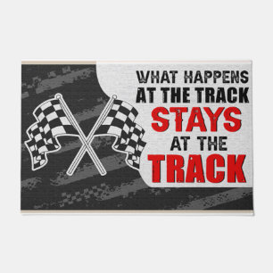 Wat gebeurt er bij de trackmat, racen deurmat