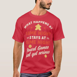 Wat gebeurt er bij Game Night Funny Board Games Qu T-shirt