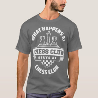 Wat gebeurt er bij schaakclub? t-shirt