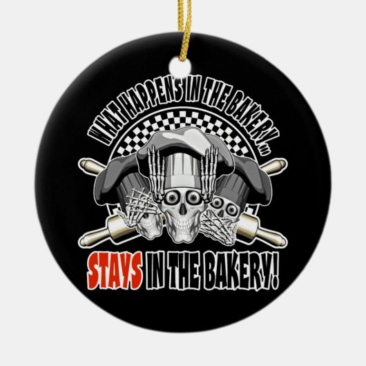Wat gebeurt er in de bakkerij: Rolling Pins Keramisch Ornament (Voorkant)