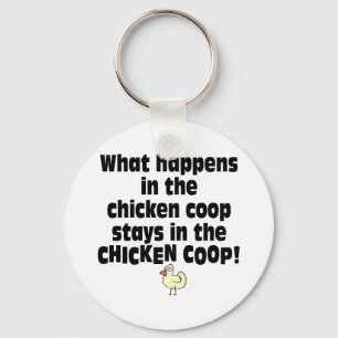Wat gebeurt er in de Chicken Coop? Sleutelhanger