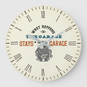 Wat gebeurt er in de wandklok van Garage Stays Grote Klok