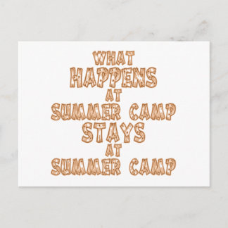 Wat gebeurt er in het zomerkamp? briefkaart