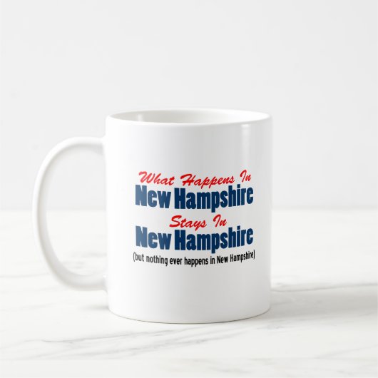 Wat gebeurt er in New Hampshire Stays in New Hamps Koffiemok (Links)