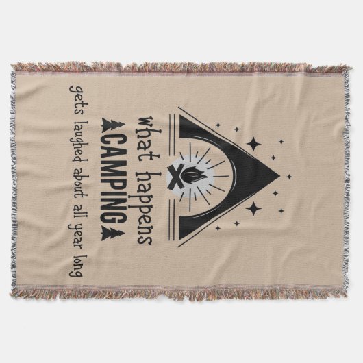 Wat gebeurt er met Camping Fun Camper Quote Doorma Deken (Voorkant)