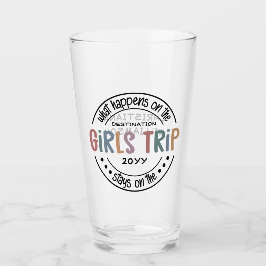 Wat gebeurt er met het Meisjesreisje Aangepaste Me Glas (Voorkant)