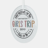 Wat gebeurt er met het Meisjesreisje Aangepaste Me Glas Ornament (Voorkant links)