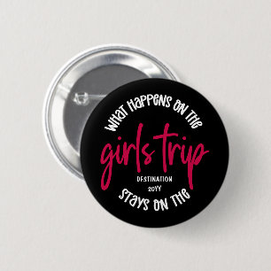 Wat gebeurt er op de GEFACHTE 'Girls Trip'? Ronde Button 5,7 Cm