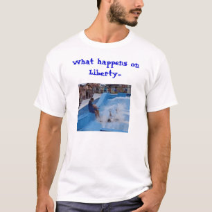 Wat gebeurt er op Liberty? (lichte versie) T-shirt