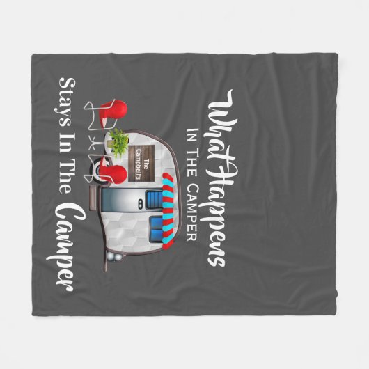 Wat Gebeurt In De Camper Persoonlijk Fleece Deken (Voorkant (Horizontaal))