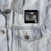 Wat, George? Vierkante Button 5,1 Cm (In situ)