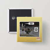 Wat, George? Vierkante Button 5,1 Cm (Voorkant /achterkant)