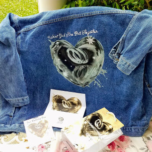 "Wat God heeft samengesteld" bruiloft denim jas Jacket