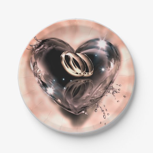 Wat God heeft samengesteld bruiloft roze (zilver) Papieren Bordje (Voorkant)