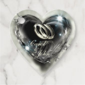 Wat God heeft samengesteld bruiloft (zilver) Bedankjes Labels (Voorkant)