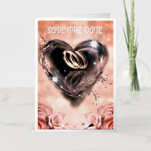 Wat God heeft samengesteld Pink Save the Date Folie Wenskaart (Voorkant)