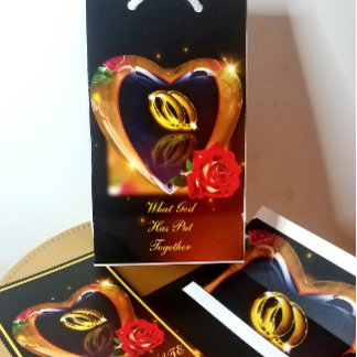 Wat God heeft samengesteld uitnodiging (goud & zwa