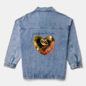 Wat God Samen Heeft Gebracht Bruid Trouwen Denim Jacket (Achterkant)